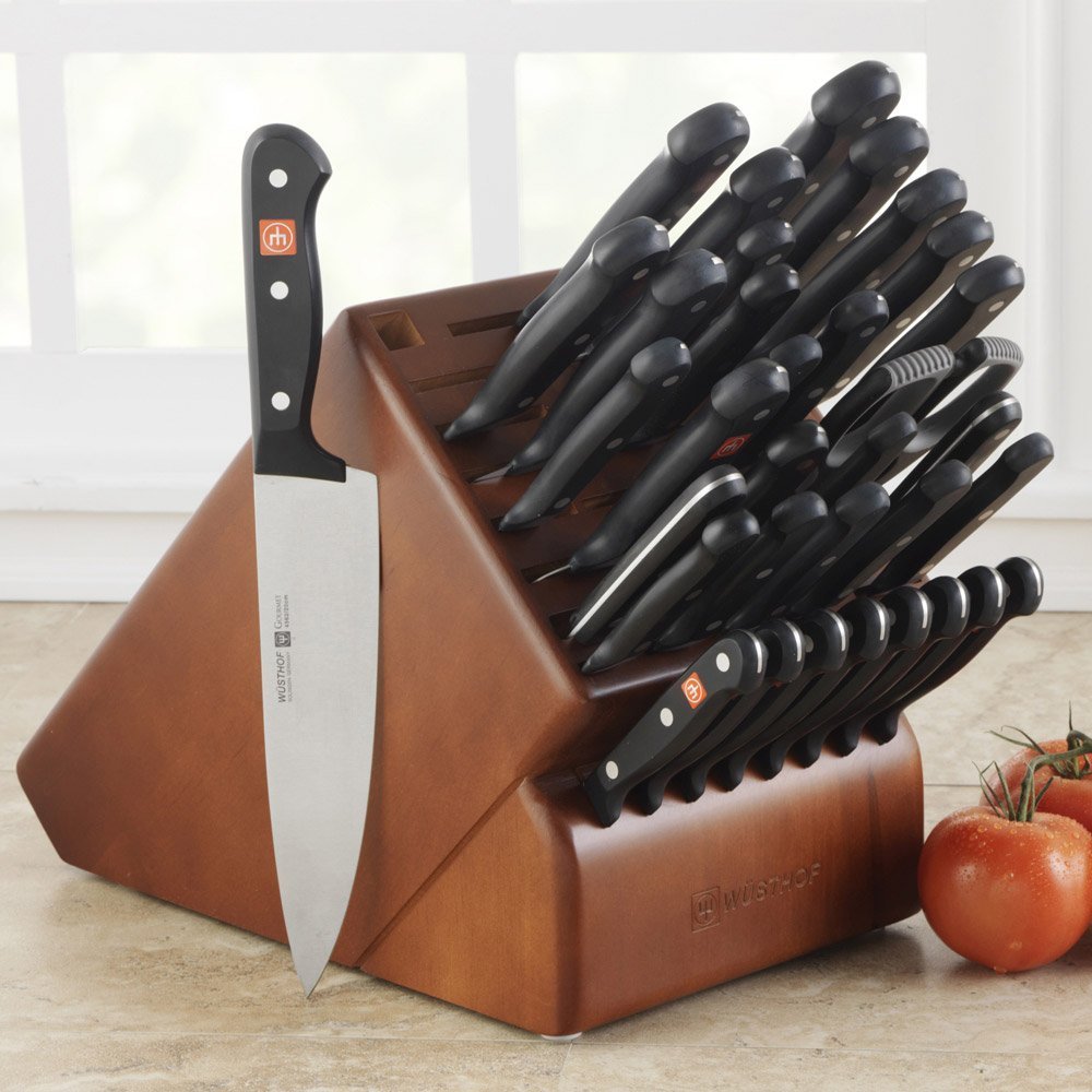 Amazon.com: WÜSTHOF Gourmet Thirty-Six Piece Cherry Block Set | 36