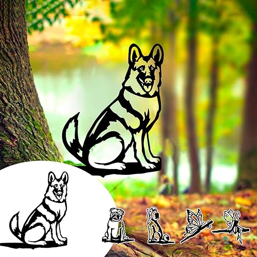 Miniatura 2 de Animales de granja, estatua de animales de hierro, decoración de jardín de arte de metal, silueta de animales, adorno de metal para colgar,