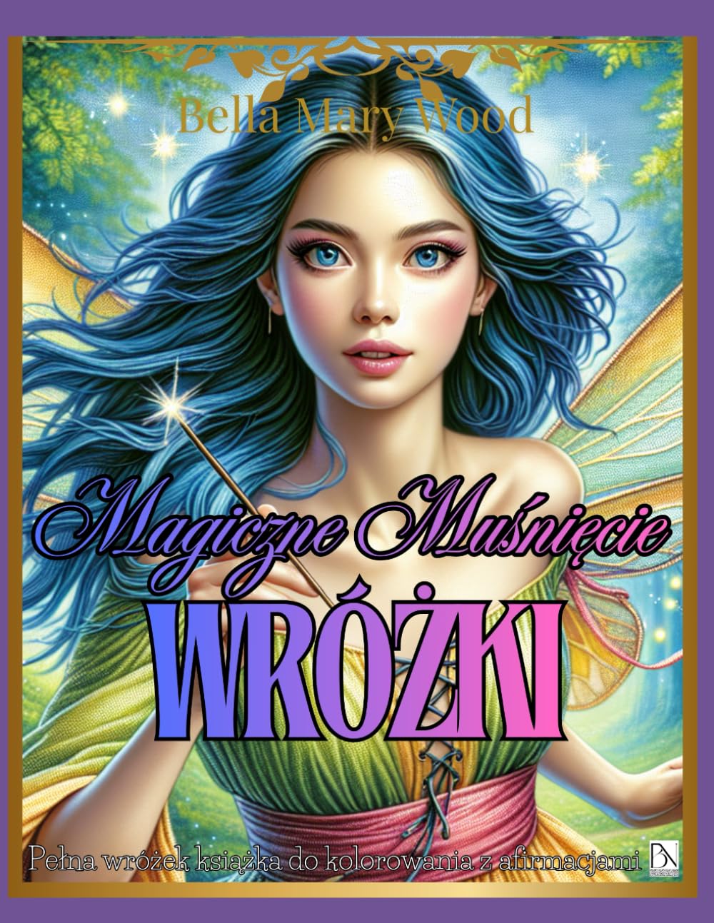 Magiczne Muśnięcie Wróżki Pełna wróżek książka do kolorowania z afirmacjami: afirmacje kolorowanka