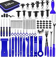 GOOACC 238Pcs Car Trim Removal Tool Kit - Universal Pry Tools, Clips, Pliers for Auto Panel Radio Bumper Repair
