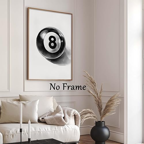 Miniatura 7 de Lienzo estético de moda para pared, impresiones vintage funky en blanco y negro, pintura estética moderna, pósteres retro de 8 bolas, póster de