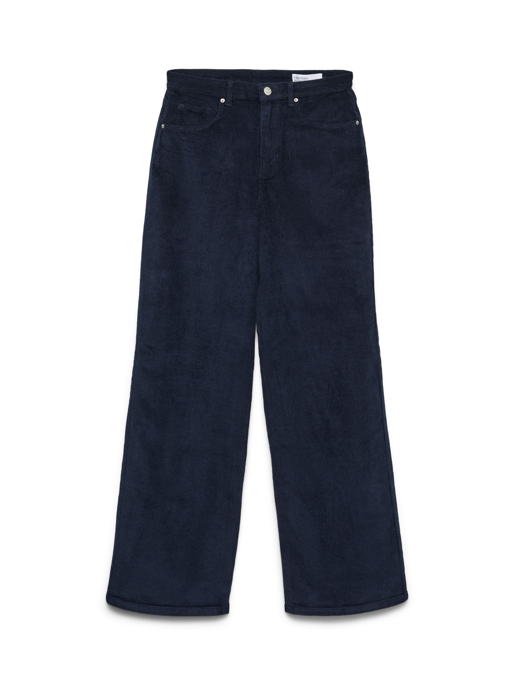 VERO MODA Female Wide Cut VMTESSA High Waist Wide Cut Jeans, Blazer Navy, 27W x 30L
