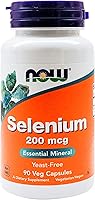 Vista 2 de NOW Suplementos, selenio (L-Selenometionina) 200 mcg, mineral esencial*, 90 cápsulas vegetales (paquete de 2)