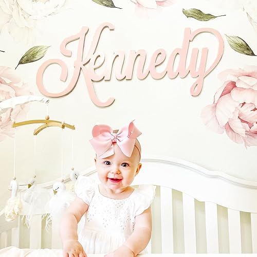 Custom Wood Name Sign for Nursery or Kids Room, Instant Font Preview, Multiple Styles Available Unpainted, Painted or Stained, Personalized Baby
