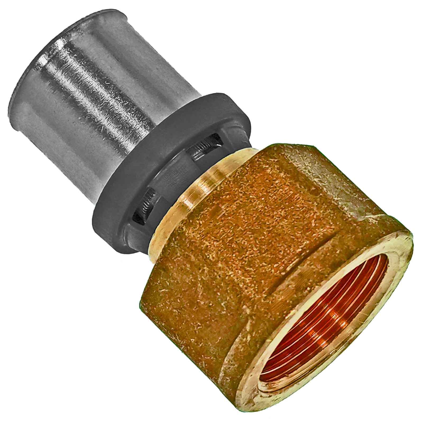 MegaHaustechnik Übergang 1 Zoll AG – Messing-Fitting Für 32x3 Mm Verbundrohr, Trinkwasser Geeignet, Ohne Presswerkzeug