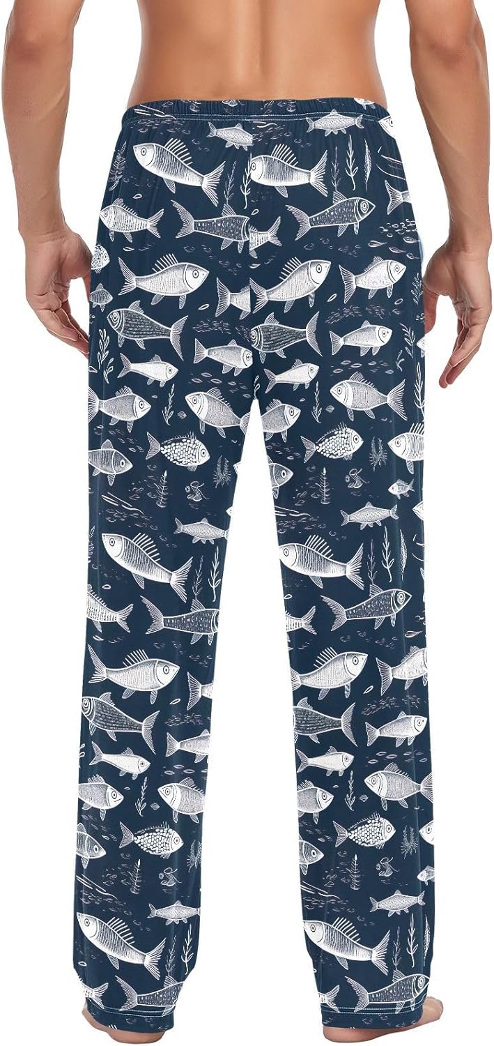 Men's Pajama Pants with Pockets,Cotton Sleep Lounge Pant Men Pajama Bottoms