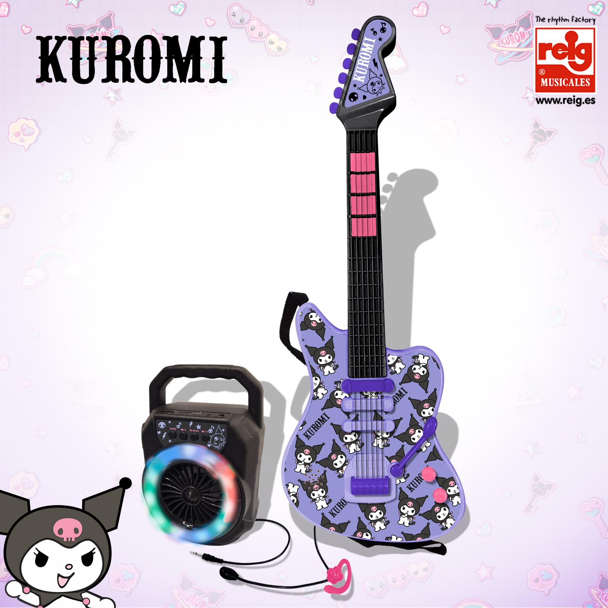 Set Guitarra y Altavoz de Juguete Kuromi (2281) Reig
