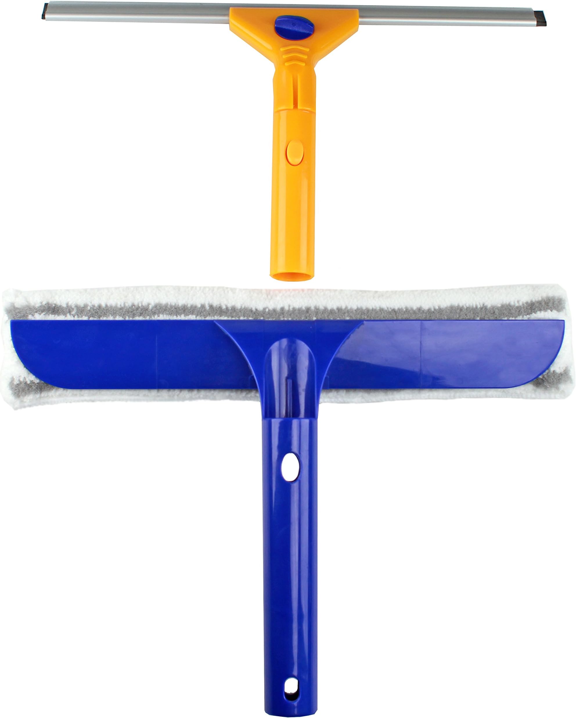 Window Cleaning & Washing Kit - Squeegee & Microfiber Window Washer- Pro Window Cleaning Kit-13.5" Cleaner for Glass, Mirror, Shower, Auto