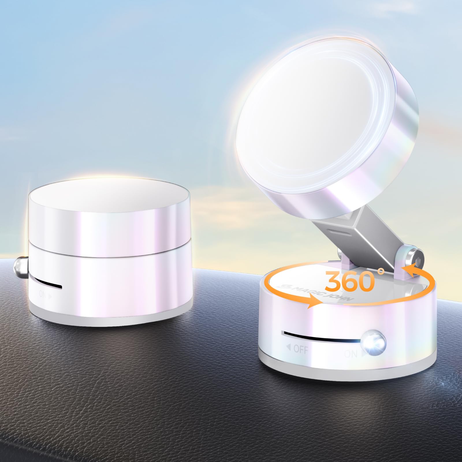 Custodia Universale Seluxion Con Supporto 360° Per Smartphone 4-4,5 Pollici – Portafoglio Con Rotazione E Slot Portacarte, Colore Bianco, Compatibile Hisense L675 - 3