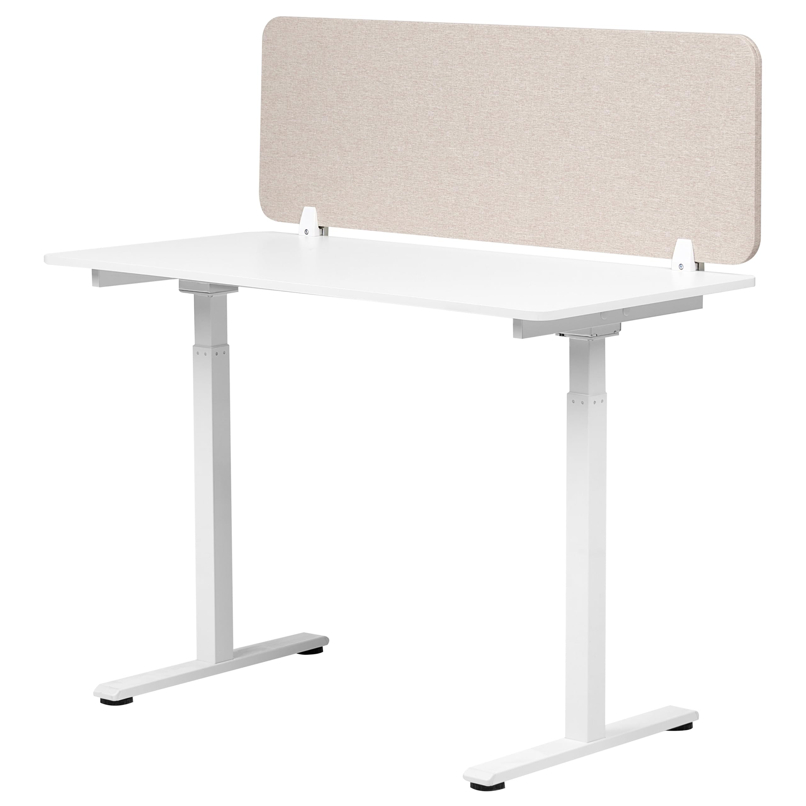Beliani Panneau de Bureau Acoustique en Feutre Pet Tissu 120 x 40 cm Beige Wally