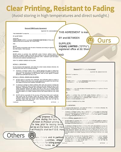 Miniatura 5 de Papel de impresión térmico de 8.5 x 11 pulgadas, papel multiusos de tamaño carta, compatible con impresoras portátiles HPRT MT800 MT800Q Phomemo