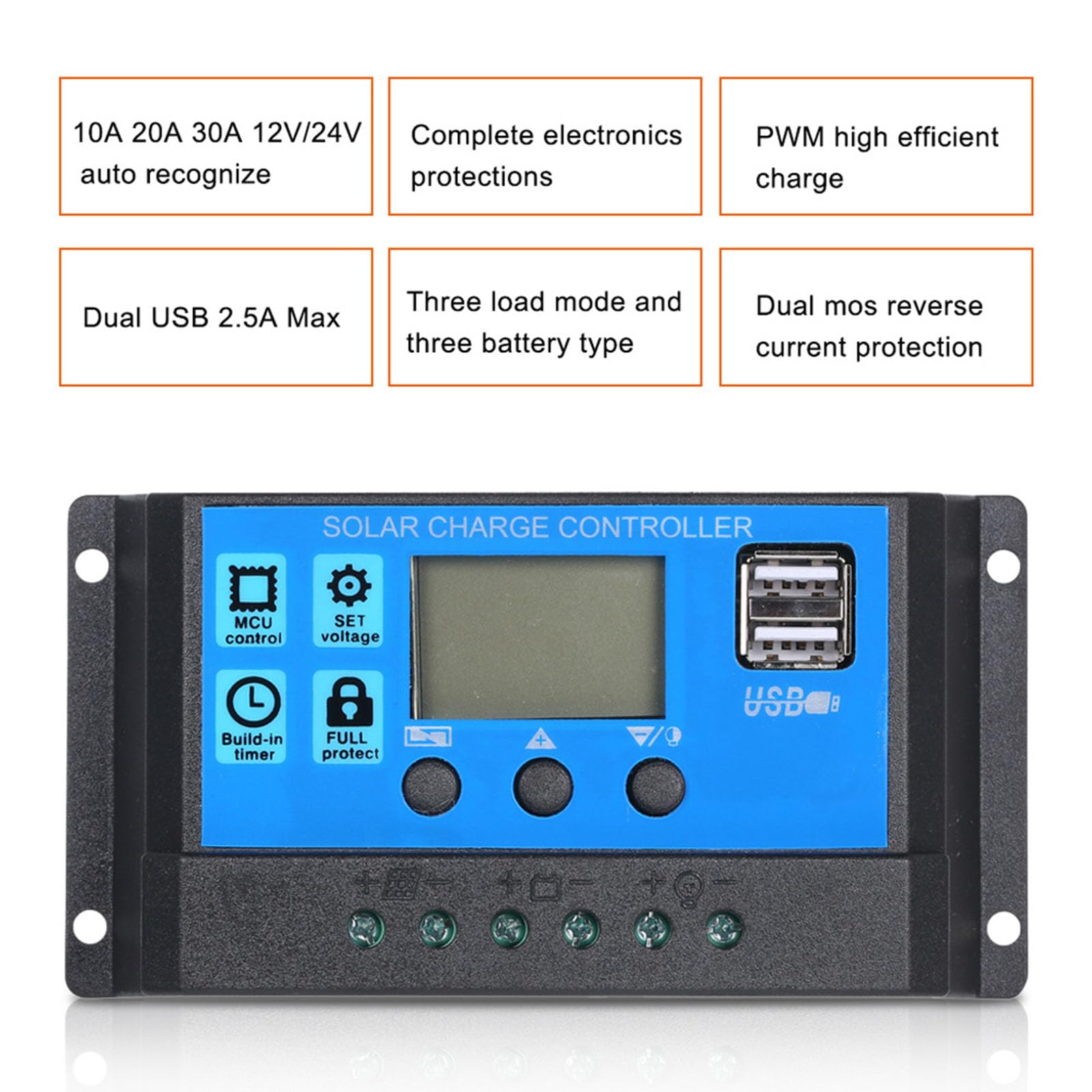 Kit De Panel Solar Monocristalino Impermeable | Módulo Solar a Prueba de Intemperie, Controlador de Carga, Accesorios Completos de Montaje para Camper, Marino y Emergencia