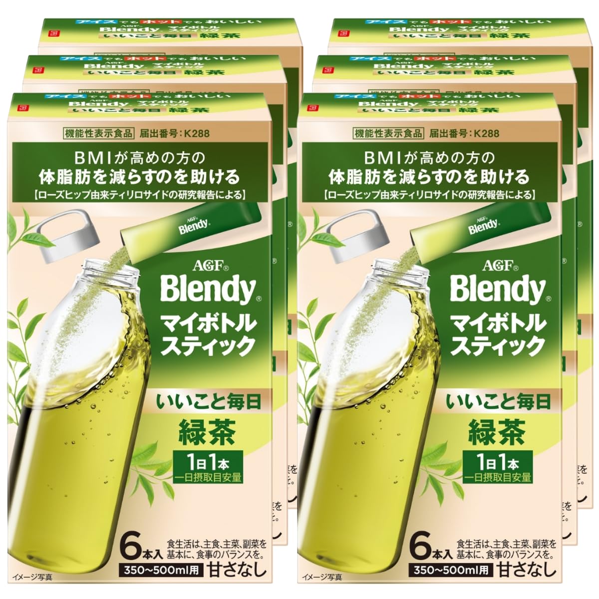 AGF ブレンディ マイボトルスティック いいこと毎日 緑茶 6本×6箱 【 お…