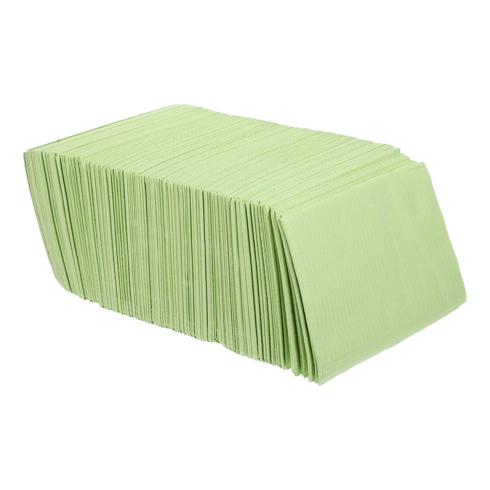 Gadpiparty 125 Pièces Bavoirs Jetables Dentaires en Papier Péritonéal Verts 43x33cm Légers et Polyvalents pour Patients en Pratique de Tatouage et Manucure