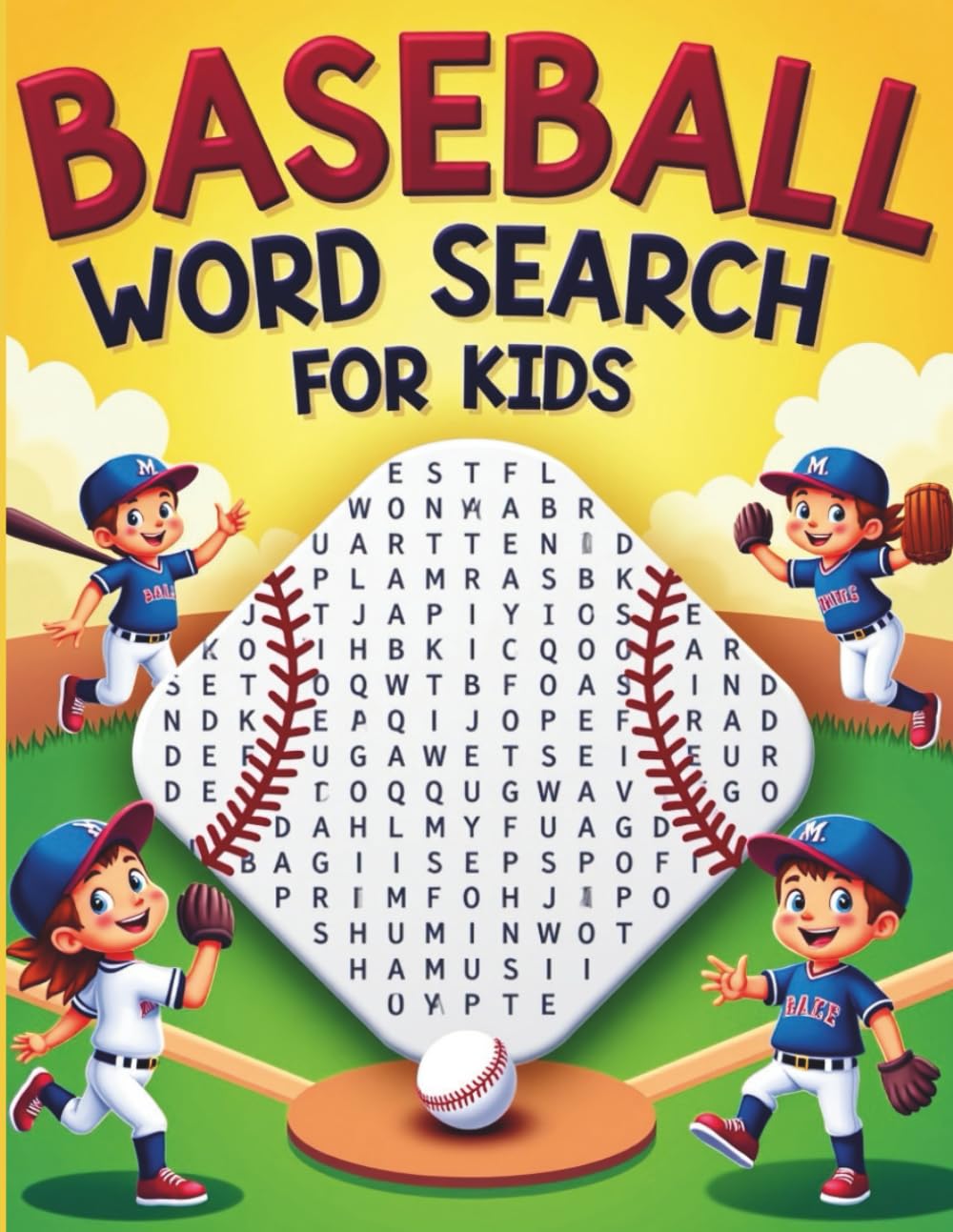 Baseball Word Search for Kids: Engaging Baseball-Themed Word Search Puzzles to Build Vocabulary & Focus
