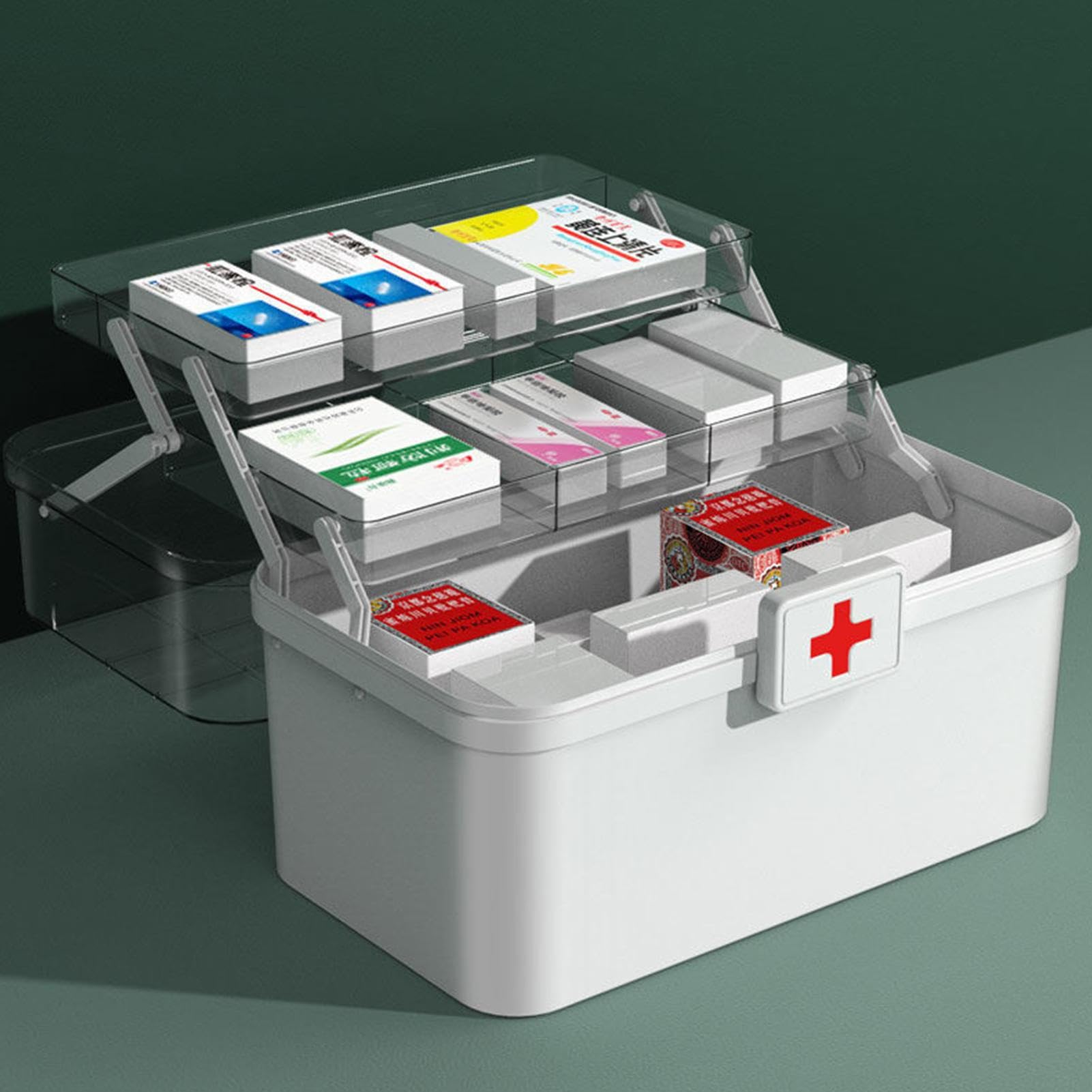 Box di stoccaggio dei medicinali - Custodia per kit per la famiglia del