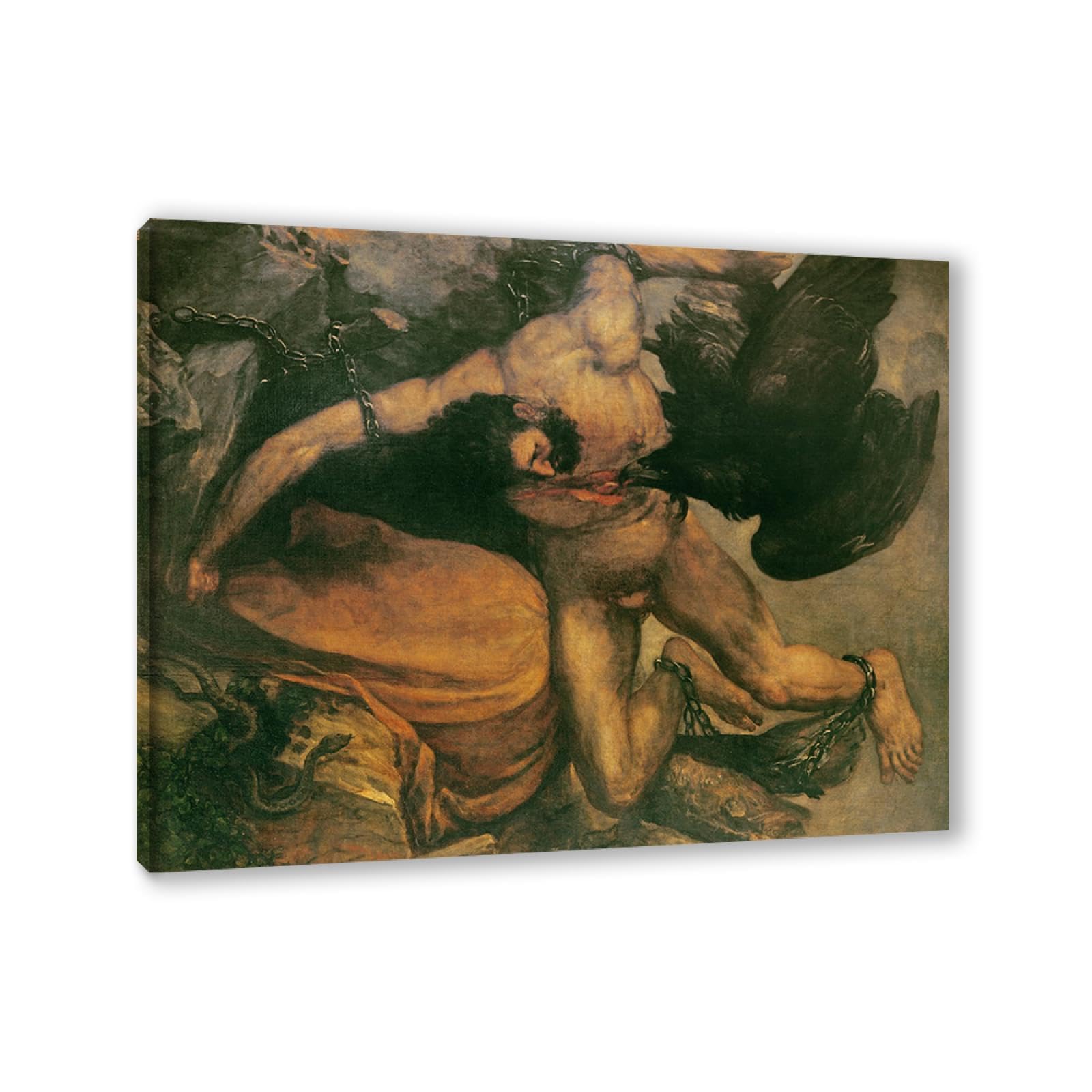 Klasyczny obraz na płótnie, sztuka ścienna, Francisco de Goya, słynne wydruki ścienne, reprodukcja na płótnie, plakat Prometeusza, dzieło sztuki, obrazy na płótnie, do dekoracji domu, 30 x 35 cm,