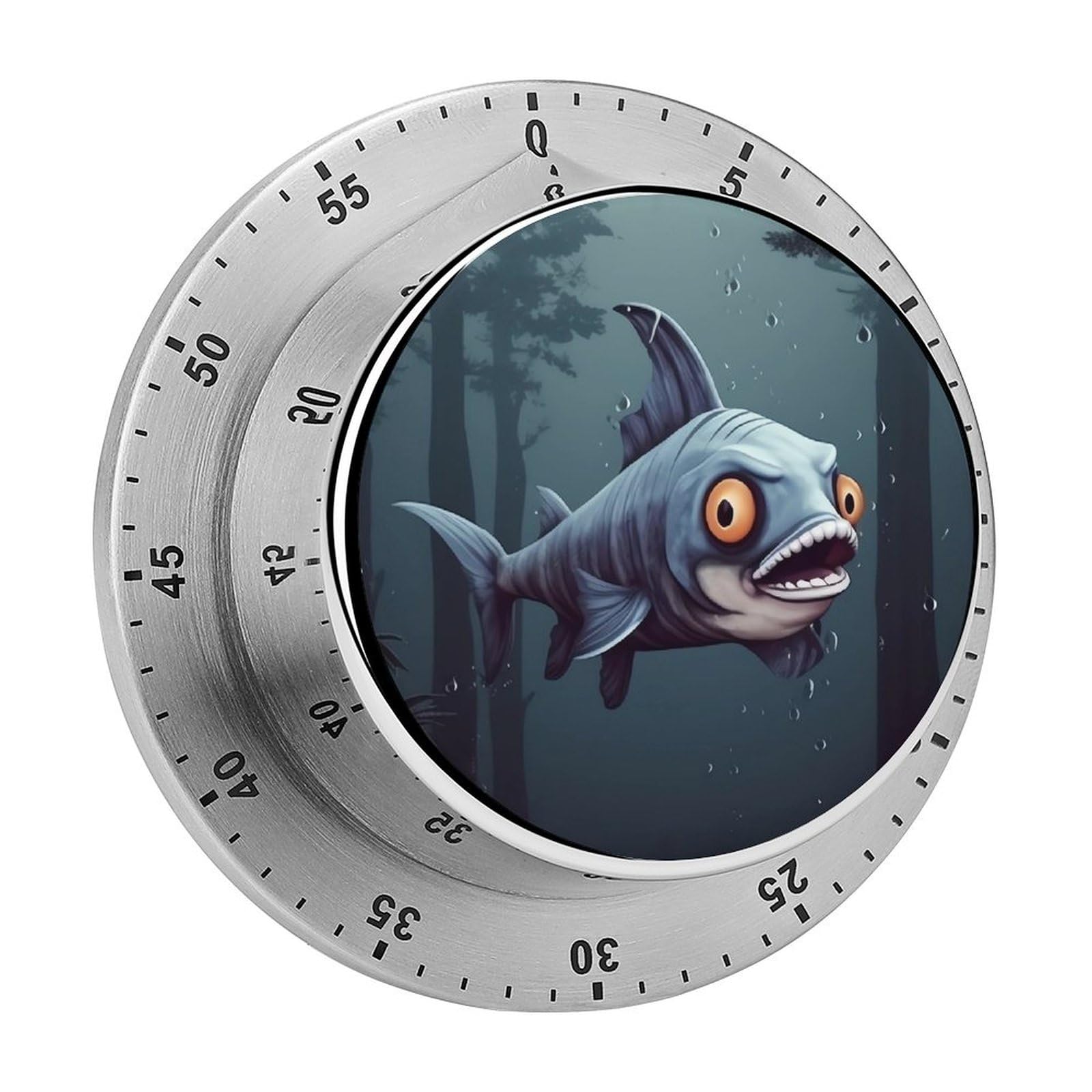 Qmnrtk Style Funny Fish Design Digital Timer, Kitchen Timers Digital Timer For Cooking Egg Timer Classroom Timer For Teacher Magnetic Countdown Timer For Exercise Study Oven
