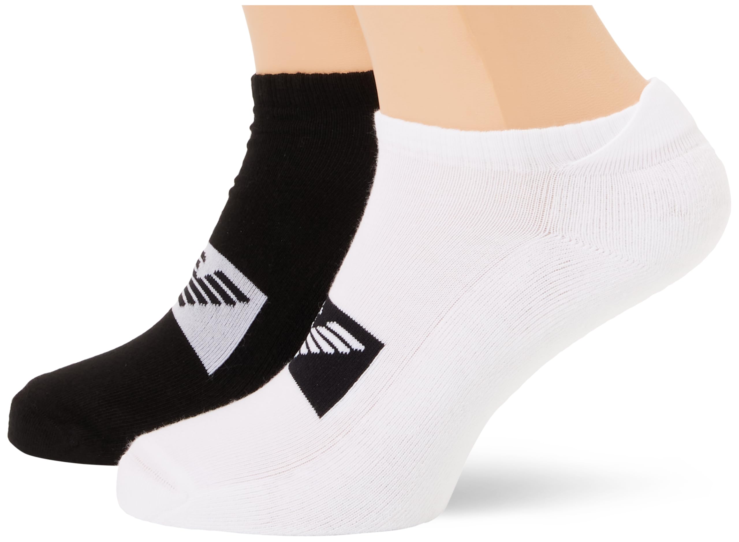 Emporio Armani MAN'S BASIC SPONGE 2-PACK SOCKS INSIDE BLACK TU