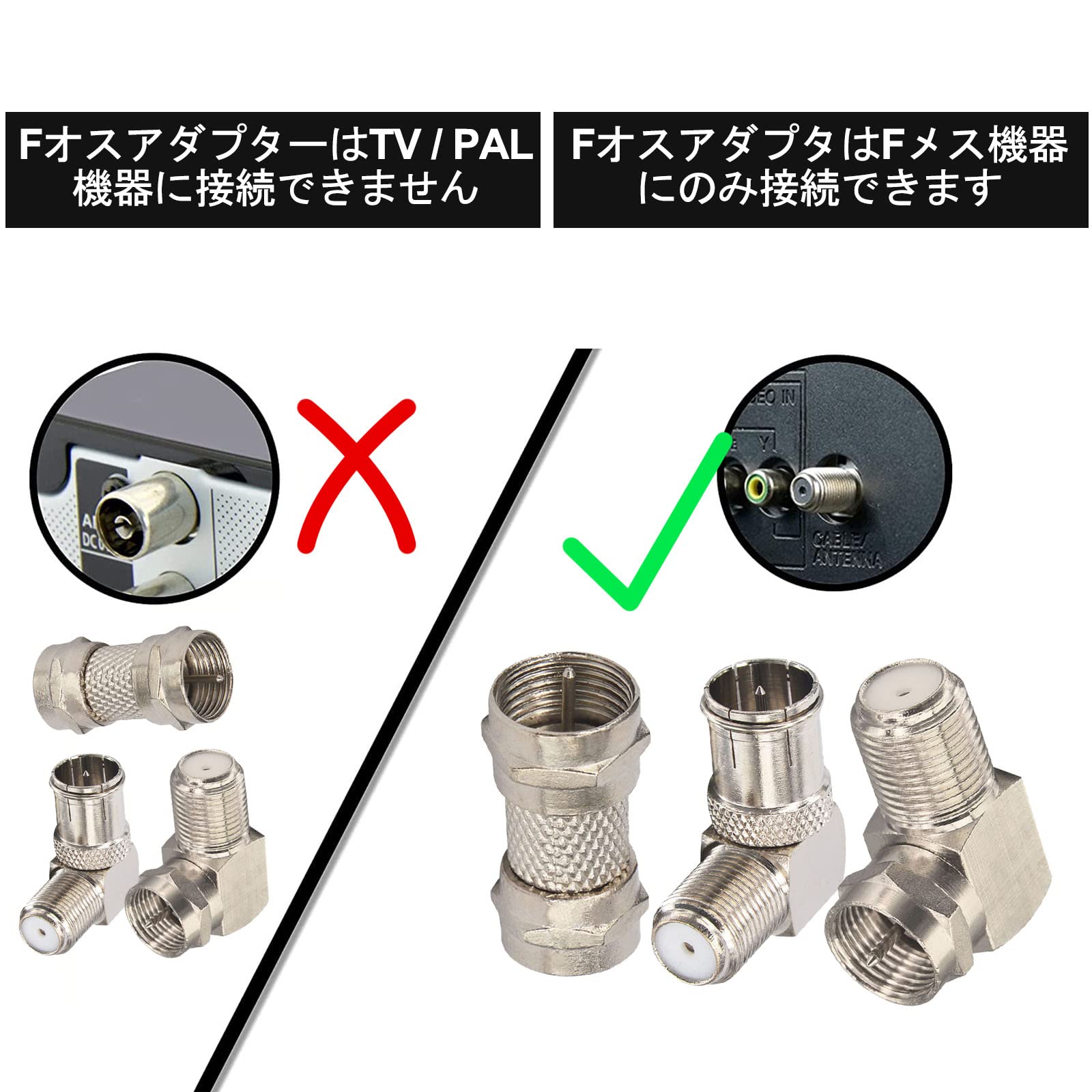 Amazon.co.jp: Leehitech F型変換コネクターセット アンテナケーブル