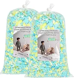 Enchimento de saco de feijão, enchimento de espuma viscoelástica desfiada de 4,5 kg, enchimento de cadeira de pujão, enchimento de refil de saco de feijão, enchimento de saco de pancada