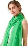 K-Elewon Solid Color Silk Feeling Scarf Fashion Scarves Wrap Long Lightweight Shawls for Women SK08