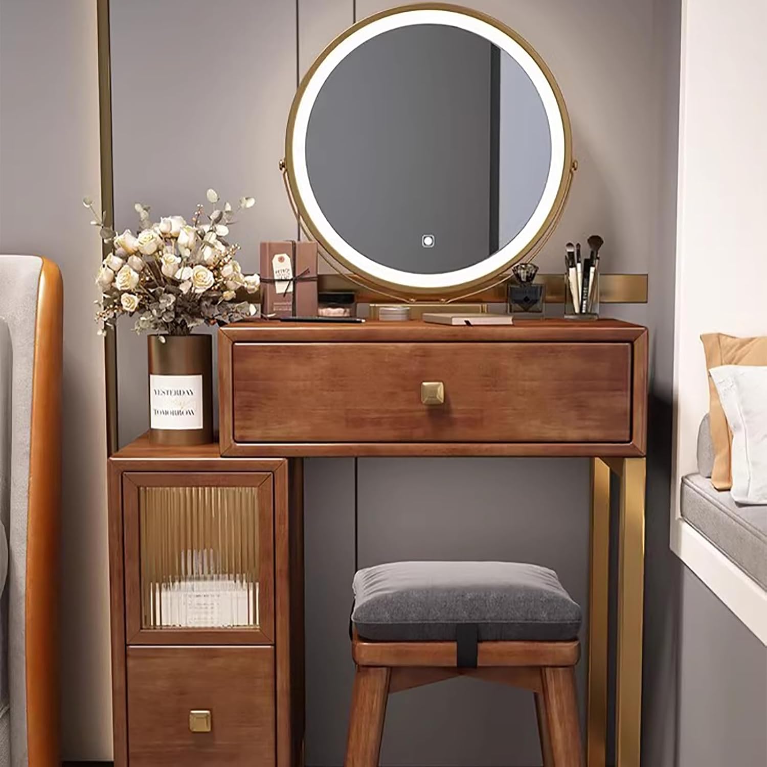 高級家具メーカー　鏡台①　アンティーク 高級家具メーカー 鏡台① アンティーク