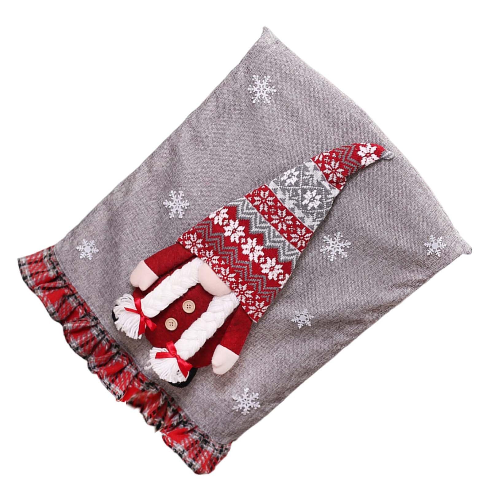 Carotoe Grey Christmas Dining Chair Covers Washable Dining Chair Slipcovers Protectors Seats Decoration Face Less Santa Covers For Home Hotel Festive Slipcover