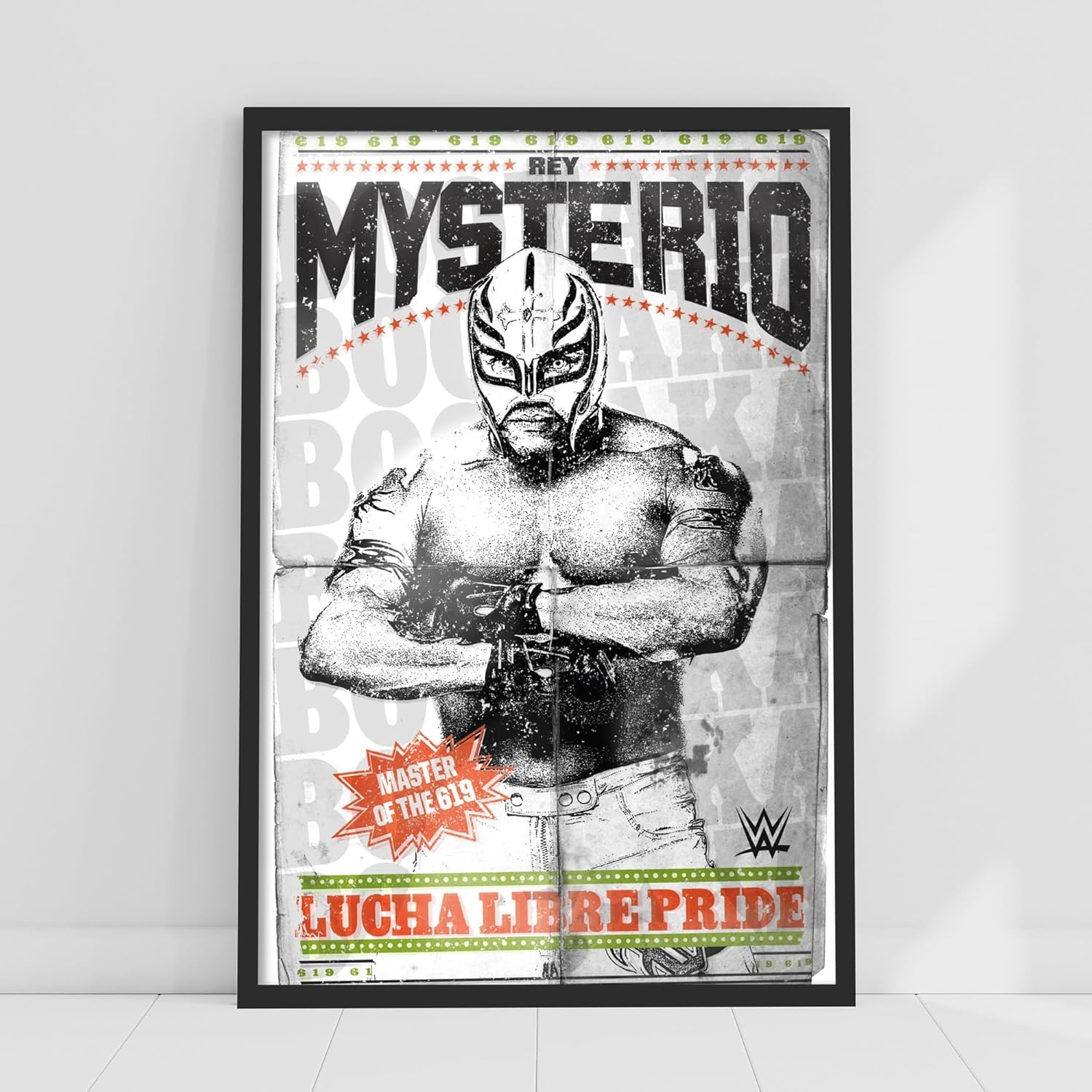 Themed WWE Print - Rey Mysterio Lucha Libre Pride Poster Wrestling Wall Art (29.7cm x 42cm - A3)