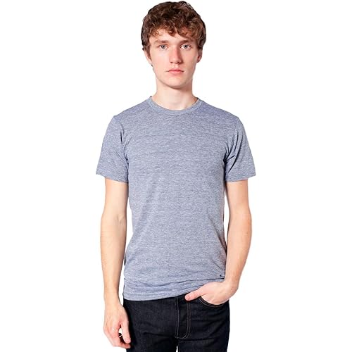 American Apparel Men's Tri-Blend Short Sleeve Track Shirt