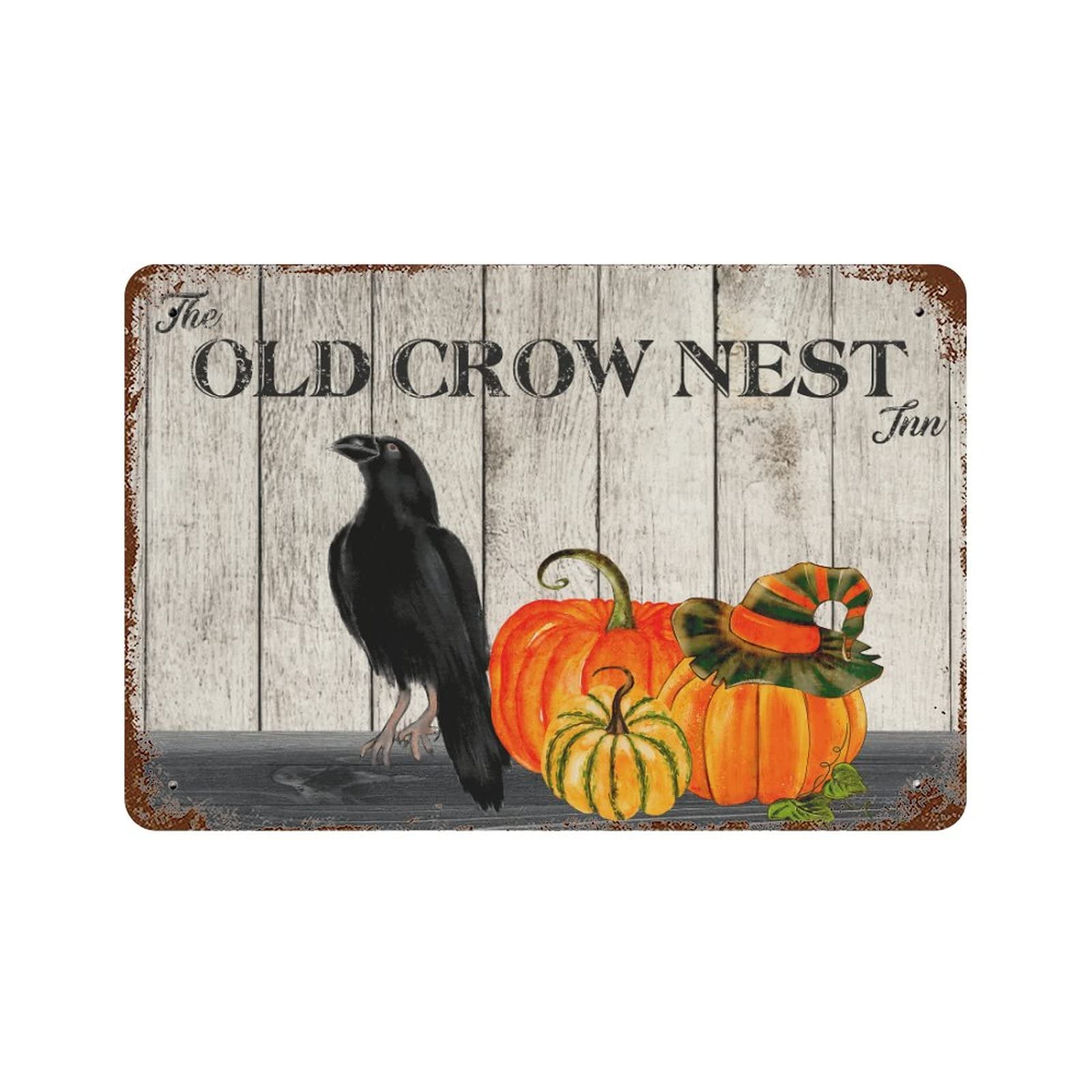 Panneau Halloween citrouille vintage pour deco bar et cuisine