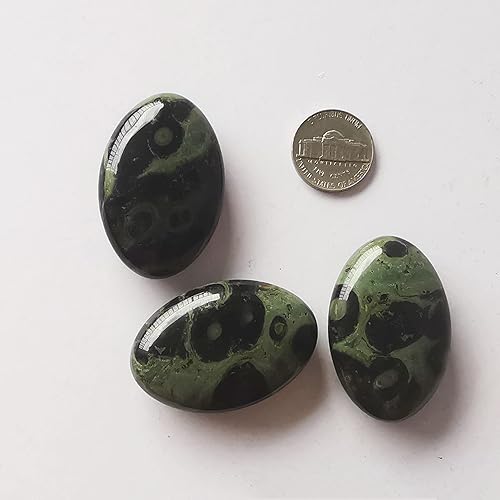 Miniatura 8 de Ojo de tigre natural, mini bolsillo ovalado de palma de cristal curativo para masaje, spa, piedra energética, cristales y piedras curativas