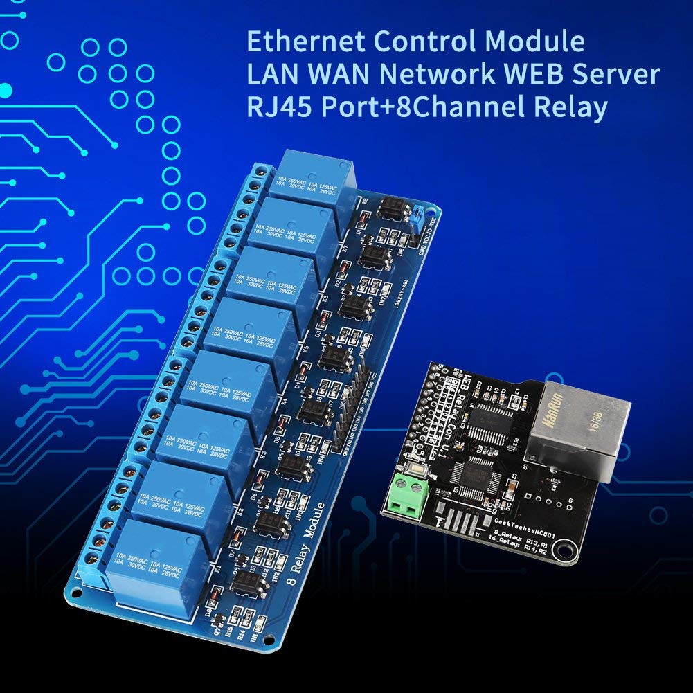 Modulo Controllo Ethernet Con 8 Relè - Scheda Web Server Per Domotica ...