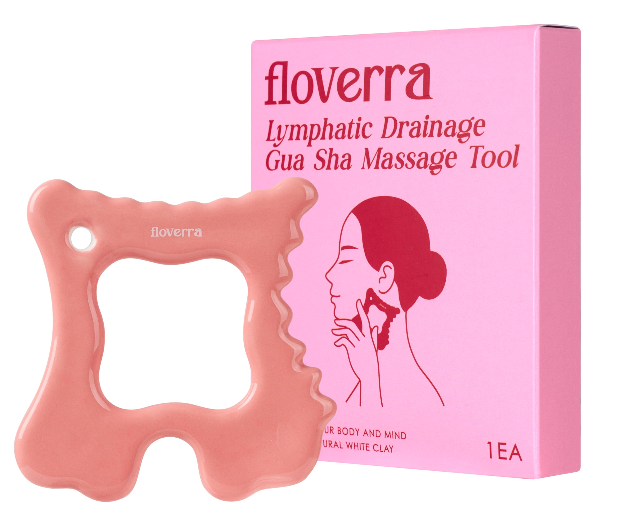Floverra Lymphatic Drainage Ceramic Gua Sha