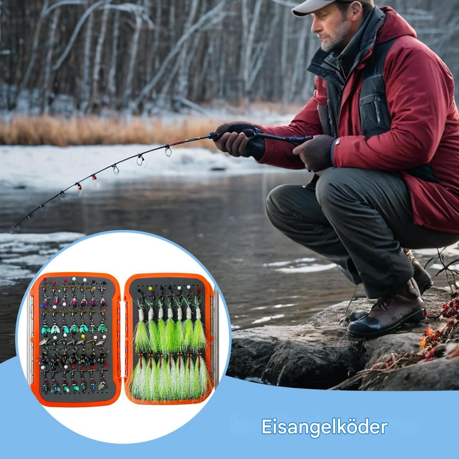 Hook de Cebo de atracción de Pesca, señuelos de Pesca en Hielo Conjunto de