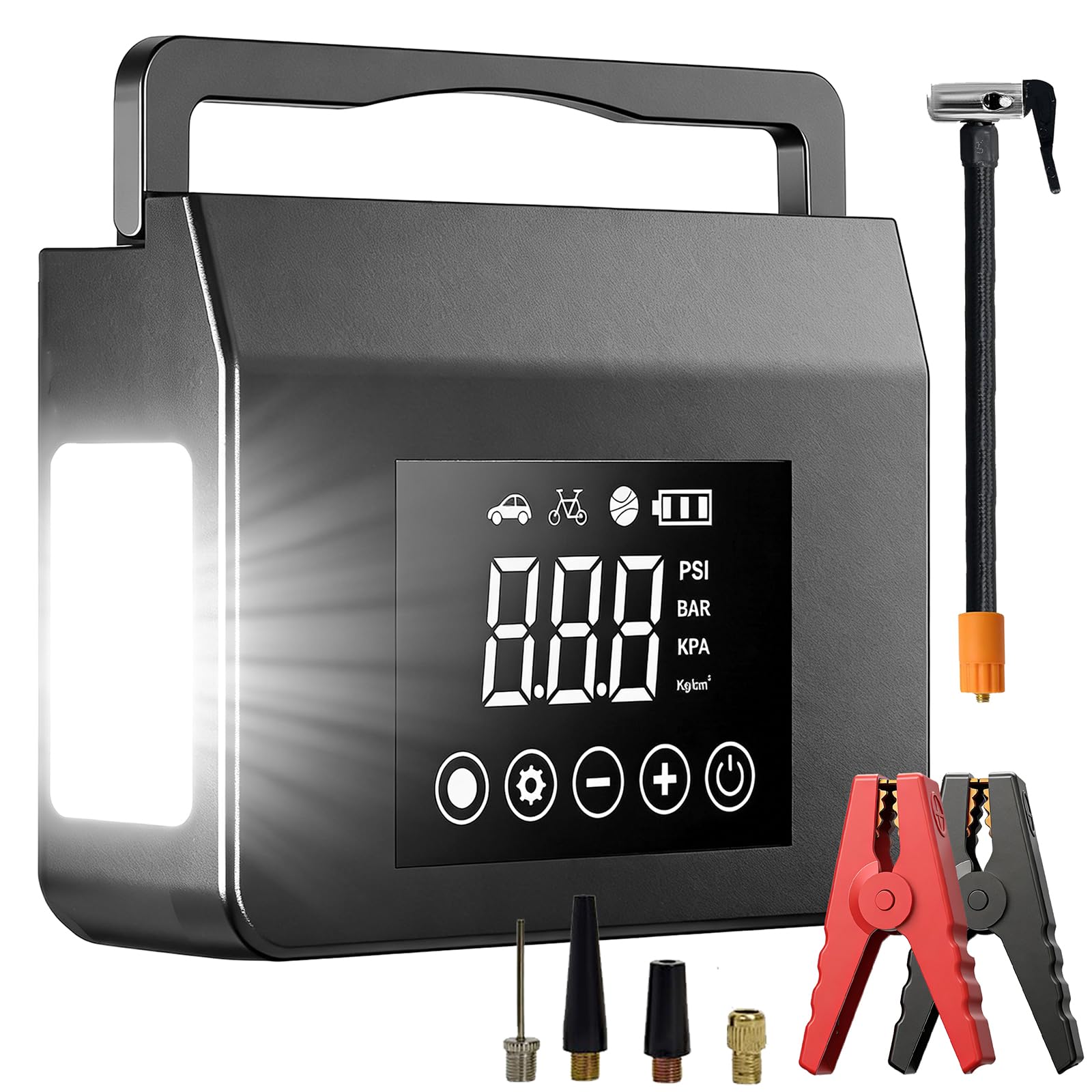 4000A Portable Car Jump Starter 150PSI Air Compressor 15000mAh Power Bank