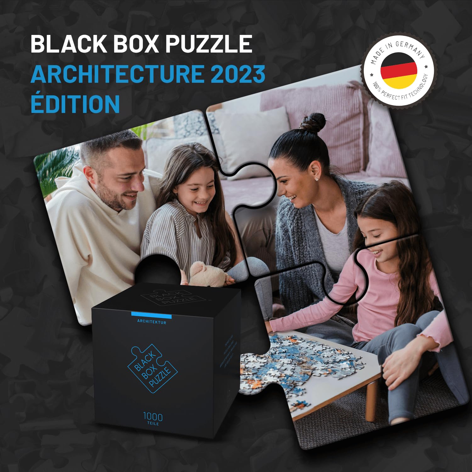 Misu Black Box Puzzle 1000 Pièces - Puzzle Adulte, Puzzlaces Classiques, Casse-tête Impossible, Jigsaw Puzzle - Architecture - Édition 2023