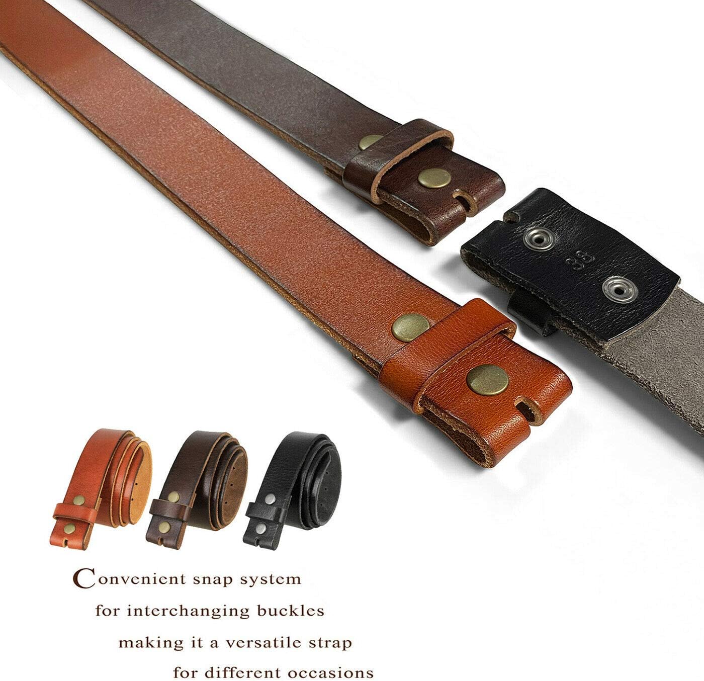 Belts.com Shotgun Shell Concho Genuine Casual Jean Leather Belt 1-1/2"(38mm) wide