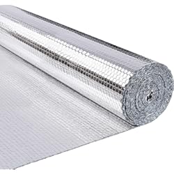 Paneles Para Fachadas Exteriores VOUNOT Aislante Térmico Reflexivo 10 x 1.22 m Aluminio y Burbujas, Lámina Aislante Doble Cara para Frío y Calor, Aislamiento Radiadores para Paredes, Techo, Suelo, Furgonetas, Buhardillas, Garaje