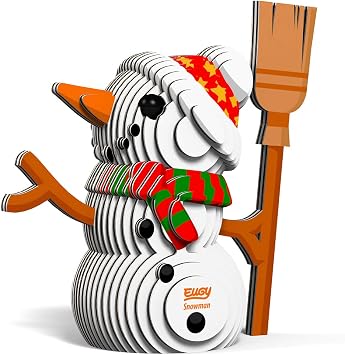 EUGY Snowman 3D Puzzle, 32 Piece Paper Craft Kit for Kids 6+