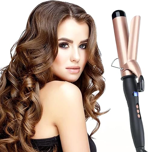 Varita rizadora de 1.496 in, rizador de pelo de barril grande, revestimiento de turmalina de cerámica, varita rizadora de doble voltaje, 284.0 F a