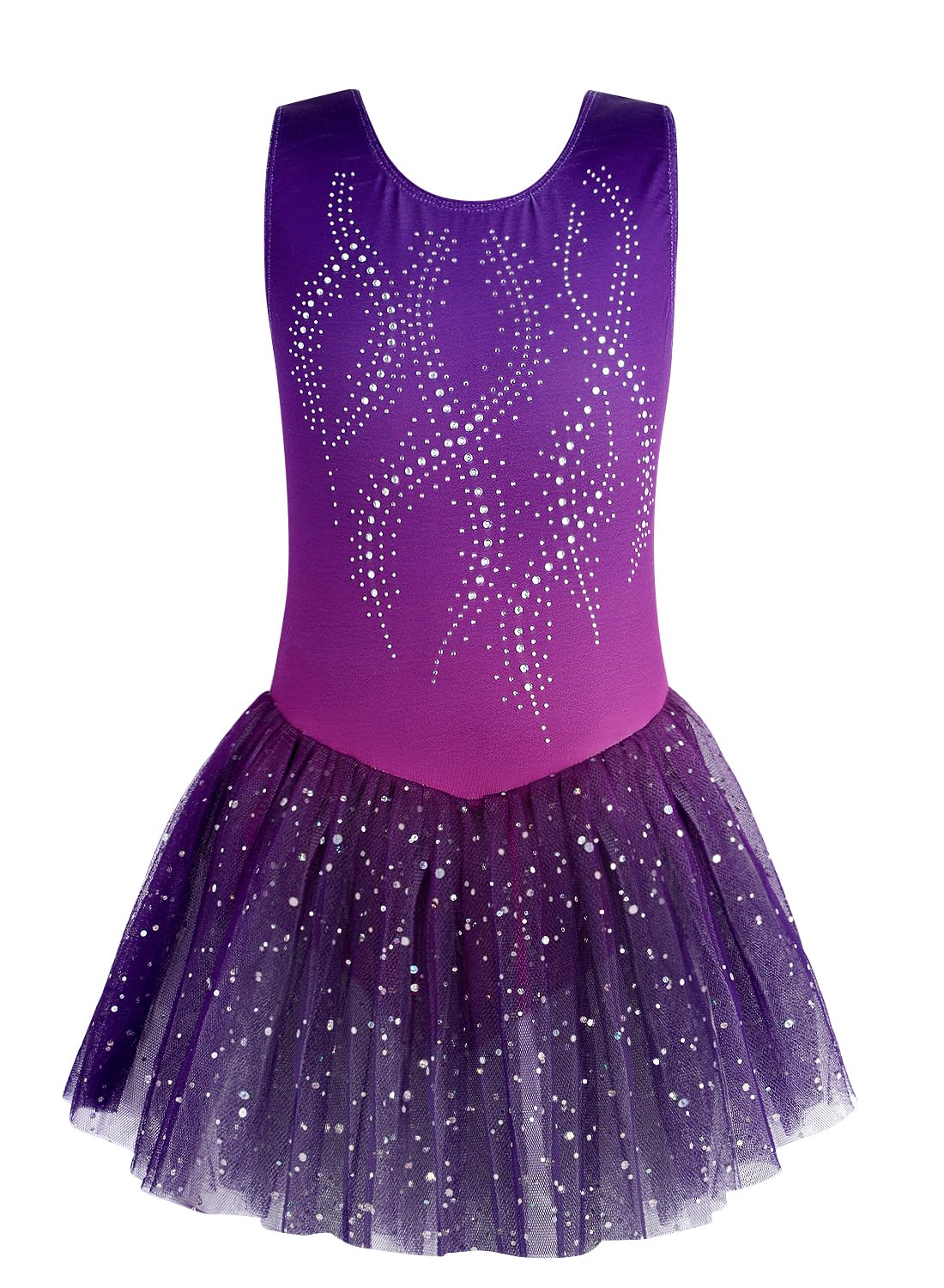 EQSJIU Ballet Leotard for Girls Dance Gymnastics Toddler Sparkly Dance Dresses Outfits Tutu Skirted Leotard Kids 1-10 Years