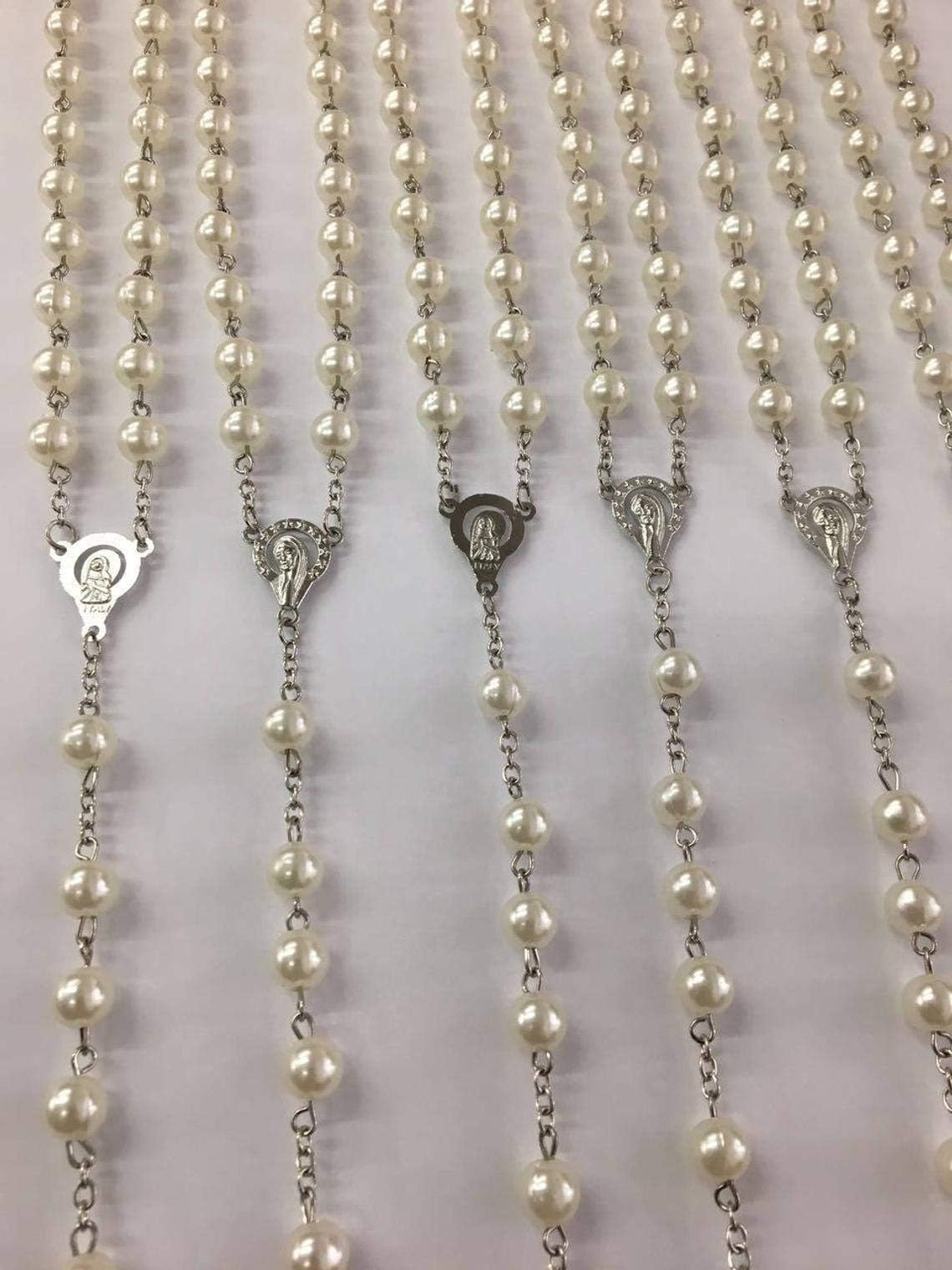 Rosaries In Bulk 24-Pack Red Rosary Beads Virgen De