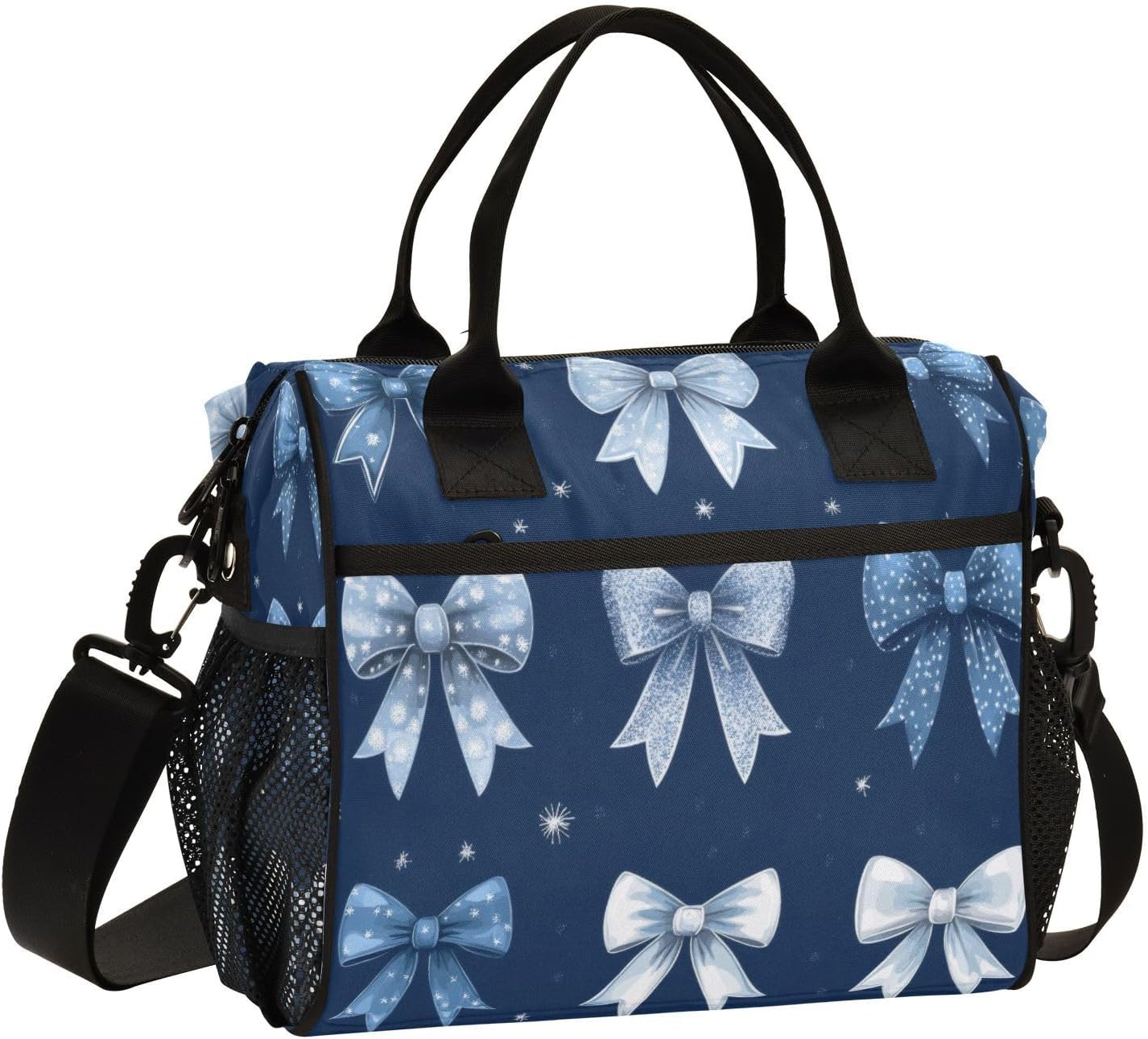 Lunch Bags Horses Painting Insulated Reusable Lunch Box Large Leakproof Adult Lunch Cooler Bag with Adjustable Shoulder Strap for Picnic, Work, Camping,Medium