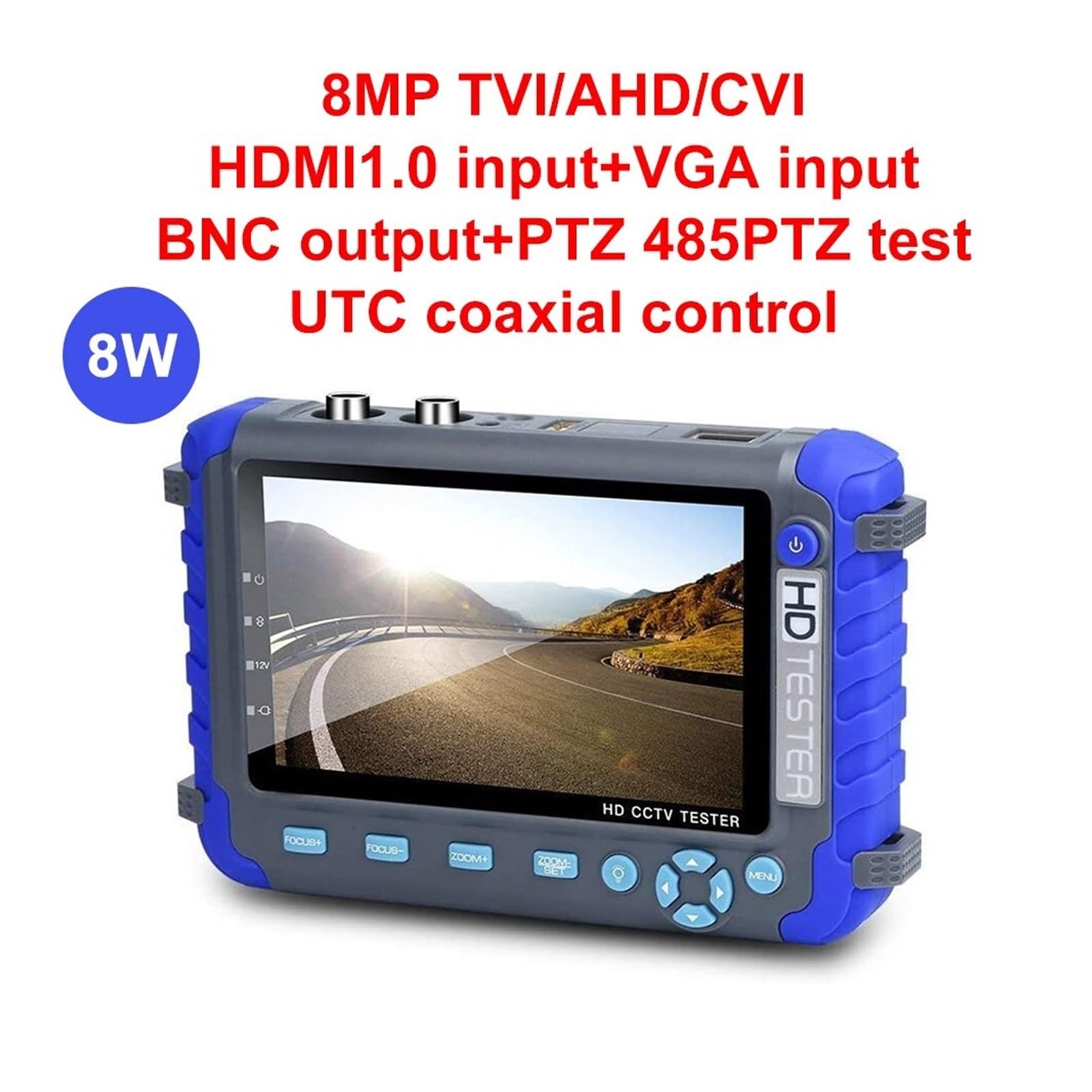 Tester CCTV AHD/CVI/TVI CVBS Da 8MP For Telecamere AHD Con Ingresso VGA Video CFTV Mini Monitor Prova di rete