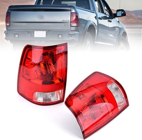 Miniatura 8 de Nakuuly Luz trasera tipo halógeno compatible con Dodge Ram 2009-2018 1500 2500 3500 modelo no LED modelo conductor y pasajero Conjunto de lámpara
