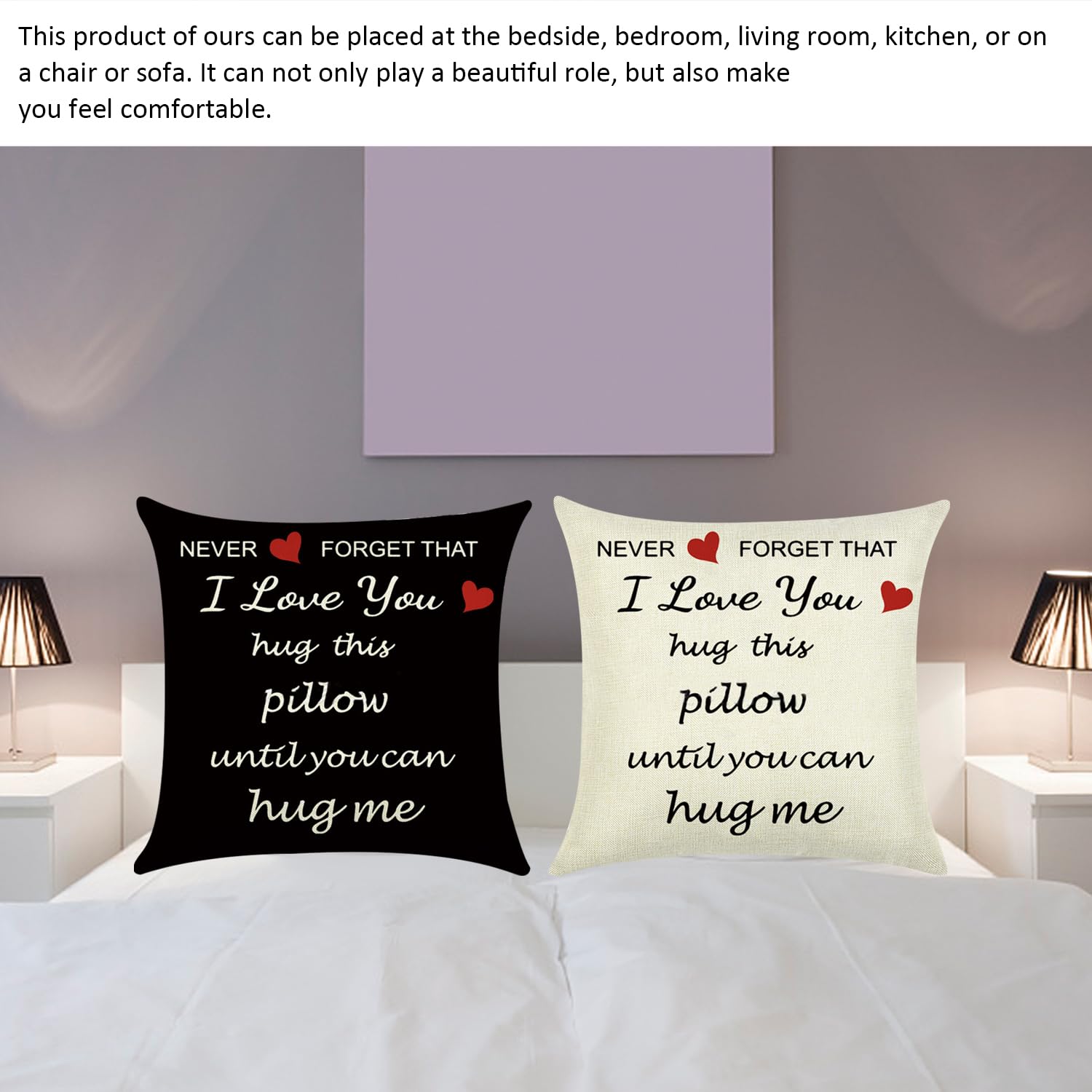 XMNIVATE 2 Pillowcases, Boyfriend Pillowcase, Girlfriend Pillow, Valentine's Day Cushion, Boyfriend Pillow - Image 4