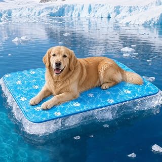 Kühlmatte Hund (110x90cm) Kühlmatte für Große Hunde 2026 Selbstkühlende