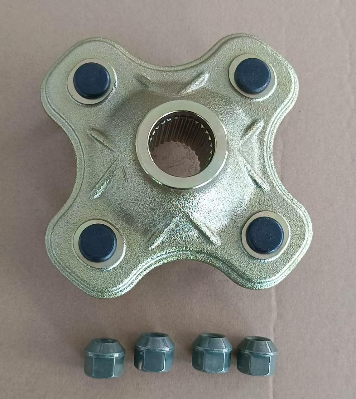 Rear Axle Wheel Hub Collar 2HR-25383-01-00 with Lug Nuts Replacement for YAMAHA Big Bear 350/400/ Moto-4/ TIMBERWOLF YFB250/ Kodiak 400/ Wolverine 350 atv