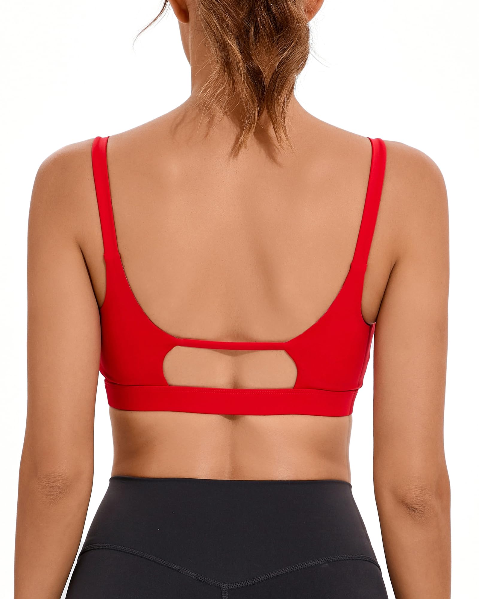 RUNNING GIRL Sports Bras for Women,Square Neck Sports Bra High Support Yoga Bra Workout Crop Top with Built in Bra